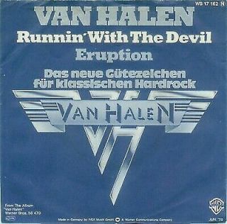 Van Halen ‎– Runnin With The Devil / Eruption (1978) Warner Bros 45 Vinyl 7 " Vg,