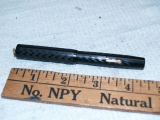 Conklin Black Chased Hard Rubber Vest Pocket Fountain Pen (9926)