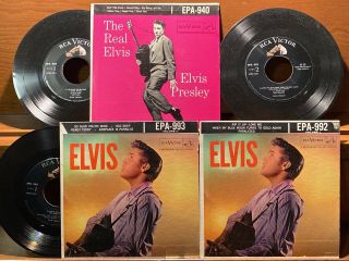 3x Elvis Presley Rca 45 Epa 940 992 993 The Real Elvis Volume Vol 1 2 I Ii 7 " Ep