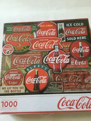 Springbok Puzzles Coca - Cola Classic Signs 1000 Piece Jigsaw Puzzle
