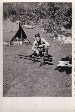 Snapshot Photo 88th Division 57mm Recoilless Rifle 1948 Trieste Italy 7