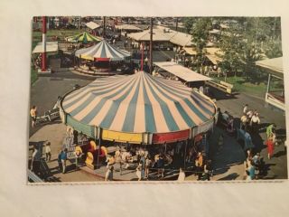 Old Postcard Angela Amusement Park,  Carousel,  Hazleton,  Pennsylvania,  Pa