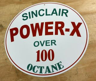 Sinclair Power X Gasoline Aluminum Metal Sign 12 " Gas Dinosaur