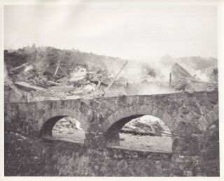 Orig Wwii 8x10 Photo Mt Vesuvius Volcano Destroys San Sebastiano 1944 Italy 249