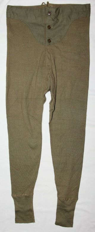 Wwii Winter Drawers,  Long Underwear,  Size 32,  1944 Dated