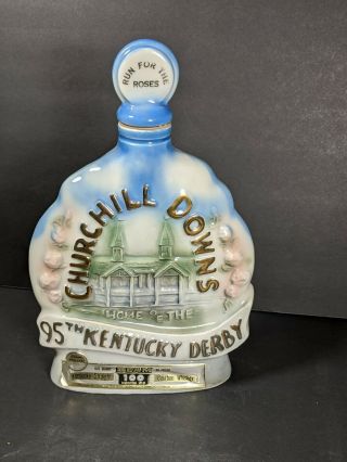 95th Kentucky Derby Jim Beam Decanter Run For Roses Bottle Churchill Downs - Bk