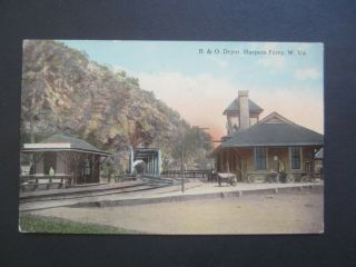 Old Vintage C.  1910 - B&o Railroad Depot - Harper 