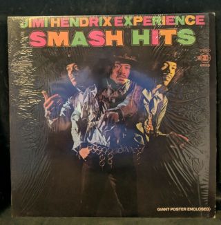Jimi Hendrix Experience Smash Hits (giant Poster Enclosed) Cover In Shrink Nm