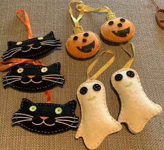 Hallmark Halloween Ornaments Decorations Ghost Pumpkin Cat