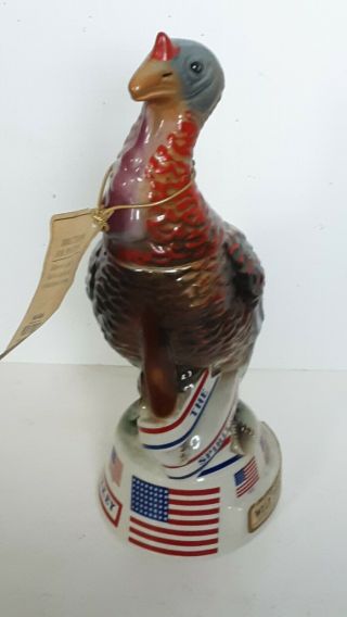 1976 The Spirit Of 76 Wild Turkey Decanter (empty) W/figural Wild Turkey & Tag