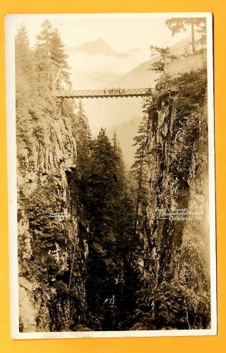 Canada Old Postcard - Photo Capilano Suspension Bridge Vancouver B.  C
