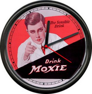 Moxie Soda Jerk Pop Pharmacy Pharmacist Drug Store Bar Sign Wall Clock