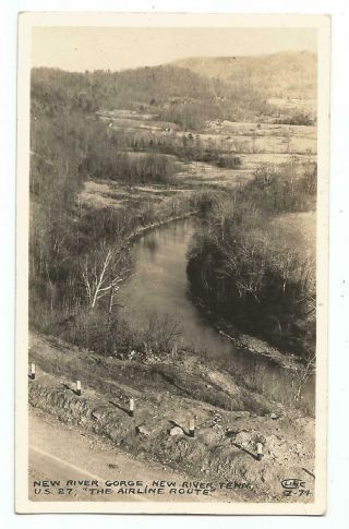 River,  Tn Tennessee Old Rppc Postcard River Gorge U.  S.  27 By Cline