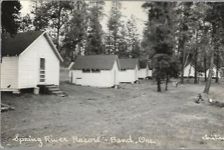 Vintage Real Photo Postcard Rppc Spring River Resort Bend Oregon Old Cabins