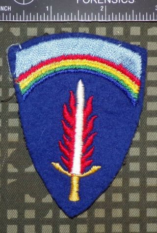 Ww2 Us Army In Europe Embroidered On Felt German - Made Sleeve Patch - No Glow
