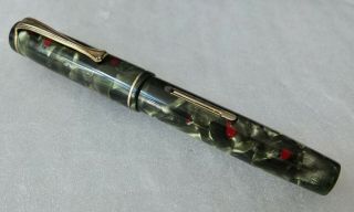 Waterman 92v Vintage Celluloid Fountain Pen.  14k Flex Nib Usa 1930 