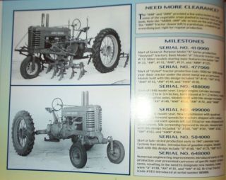 John Deere Model A (33 - 52) Series Tractors Two Cylinder