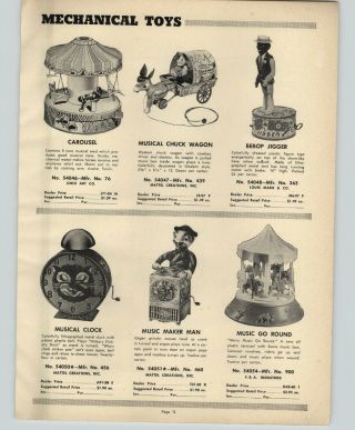 1952 Paper Ad Marx Mechanical Toy Be Bop Jigger Black Dancer Mattel Chein