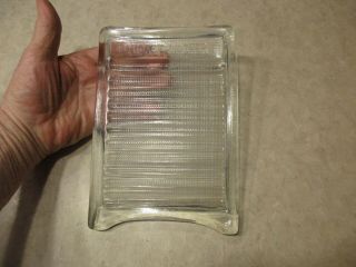 Early Vintage Glass Candy Container " Midget Washer " Glass Washboard