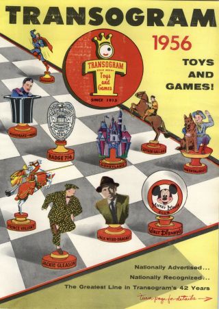 1956 Paper Ad 2 Sided Transogram Toys Superman Rinn Tin Tin Rusty Jackie Gleason