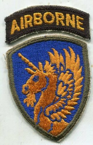 Wwii Us Army 13th Airborne Division Patch With Tab No Glow