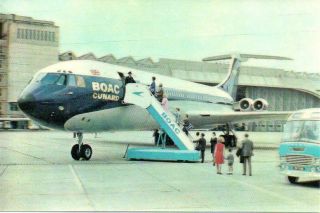 Airline Issue Postcard Boac Vc - 10 Cunard Xograph Vintage Old