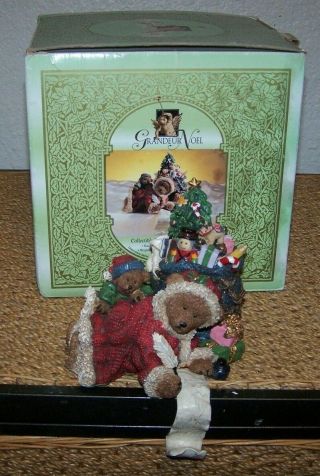 Grandeur Noel Collectible Bear Stocking Holder Christmas Tree Presents