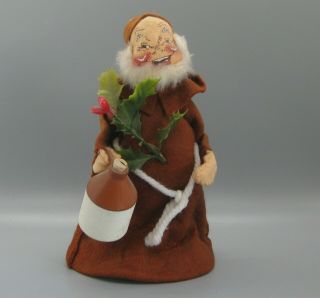 Vintage 60s Annalee Friar Monk Christmas Tree Topper Felt Doll Figurine