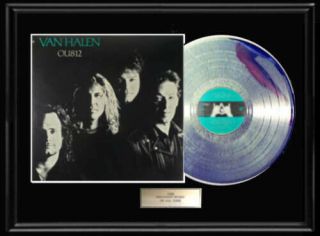 Van Halen Ou812 White Gold Silver Metalized Record Rare Non Riaa Award
