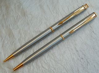Vintage Parker Pen Pencil Set Insignia Usa 354 - Pp