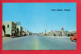 Van Horn Tx Texaco Gas Station John Payne Old Trucks Cars Postcard