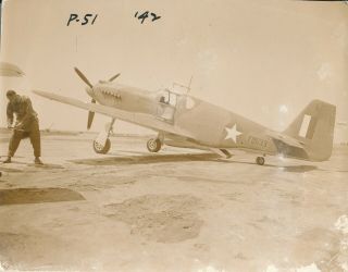 1940s Wwii Usa North American P - 51 Mustang Fighter Airplane Photo