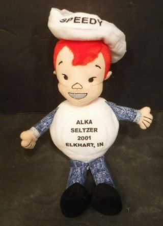 2001 Speedy Alka - Seltzer Figurative Advertising Mascot Toy Doll Martin Marketing