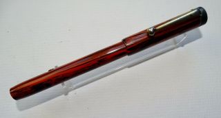 Vintage Unbranded Wood Effect Fountain Pen,  Steel Nib,  Sac,  Vgc,  De La Rue?