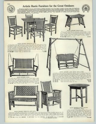 1932 Paper Ad 2 Pg Old Hickory Outdoor Patio Lawn Furniture Andrew Jackson