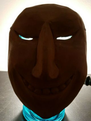 Vintage Carved Wooden Halloween Mask 