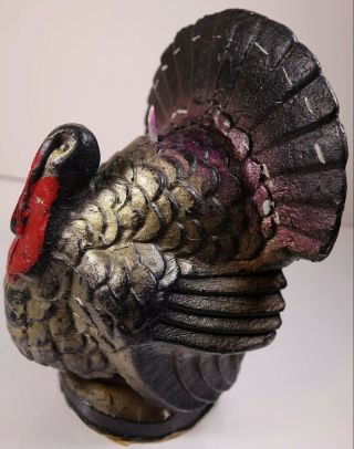 Vintage Large Gurley Turkey Candle Thanksgiving Decoration Figurine Wax