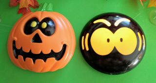 Vintage Easter Unlimited Blinky Pumpkin & Spooky Eyes Window Halloween Prop