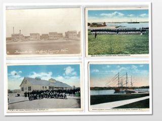 Us Navy,  4 Very Old Post Cards Of Newport Ri,  Training School,  (781