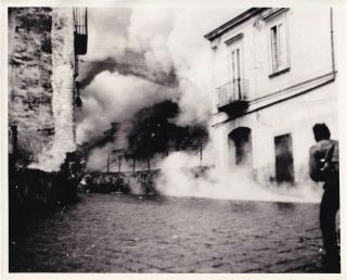 Wwii 8x10 Photo Mt Vesuvius Volcano Lava San Sebastiano 1944 Italy 243