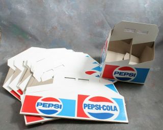 10 Vintage Pepsi Cola Soda Pop 4 Pack Cardboard Carriers New/unused