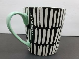 Starbucks 2016 Black/white/green Polar Bear 12 Oz.  Coffee/tea Mug