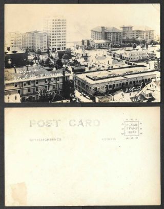 Old Real Photo Postcard - Long Beach,  California - Hotels