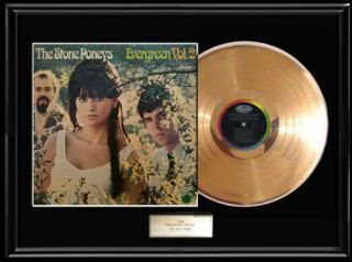 Linda Ronstadt Stone Poneys Rare Gold Metalized Record Album Non Riaa Award