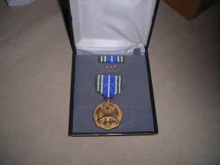 Vintage Us Military Army Medal For Military Achievement Decoration & Case