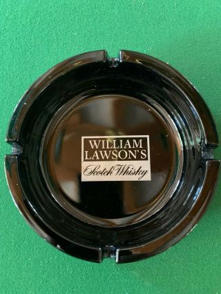 Grand Cendrier Publicitaire Noir Vintage Scotch Whisky William Lawson 