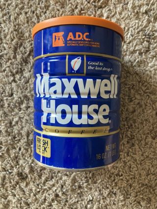 Vintage Full Can Maxwell House Coffee One Pound
