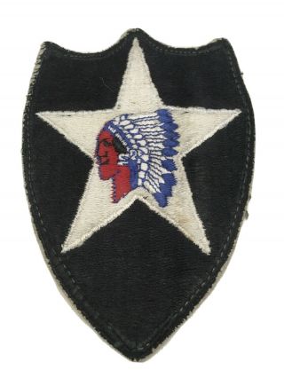 Late Or Post Wwii U.  S.  Army 2nd Infantry Division Cut Edge Patch