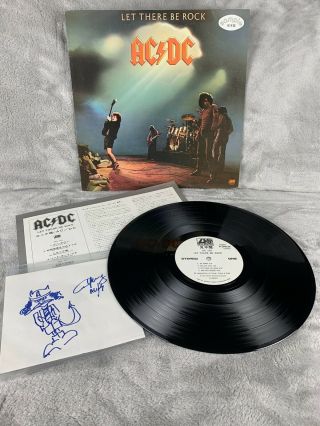 Ac/dc “let There Be Rock” Promo,  Angus Young Autograph Vinyl/record/metallica