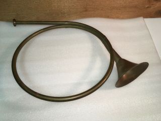 Vtg.  Solid Brass French Horn Fox Hunting Trumpet Christmas Bugle Decor.